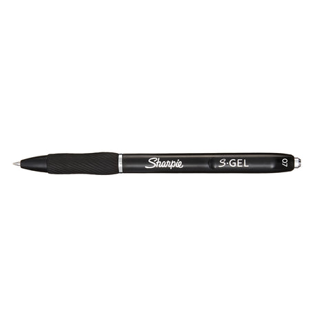 Sharpie S-Gel Black Retractable Gel Pen Medium With Rubber Grip  Sharpie Gel Ink Pens
