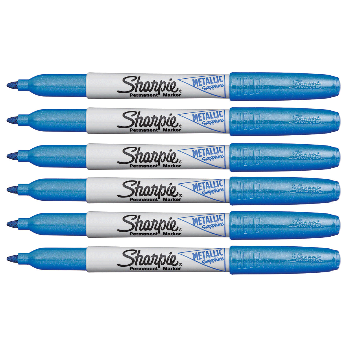 Sharpie Sapphire Metallic Permanent Markers, Fine Point Pack of 6  Sharpie Markers