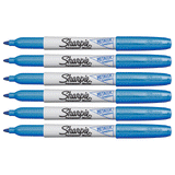 Sharpie Sapphire Metallic Permanent Markers, Fine Point Pack of 6  Sharpie Markers