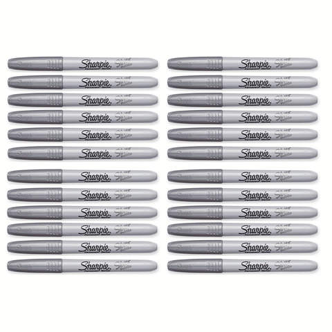 Silver Sharpie Markers Bulk Pack of 24Pens and Pencils