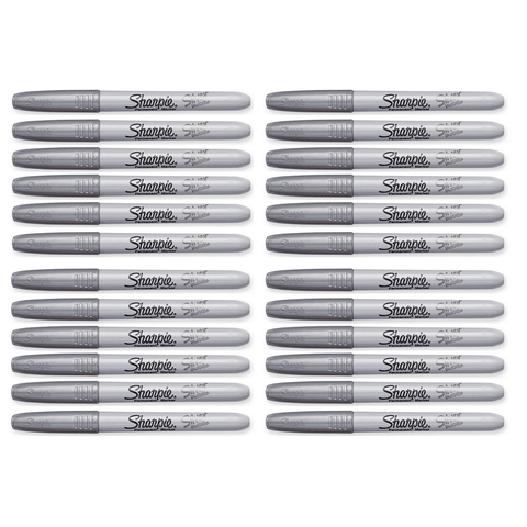 Silver Sharpie Markers Bulk Pack of 24