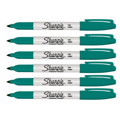 Sharpie Teal Tigers Eye Fine Markers Pack of 6  Sharpie Markers