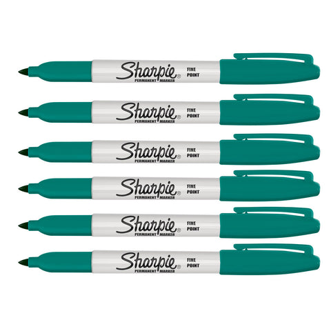Sharpie Teal Tigers Eye Fine Markers Pack of 6