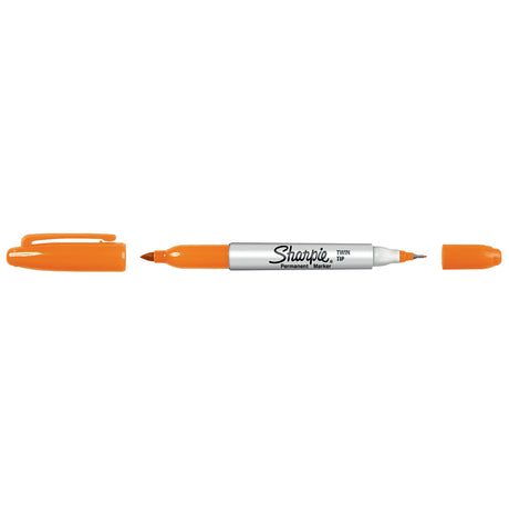 Sharpie Twin Tip Orange Marker Fine Point , Ultra Fine Point Double Tip Orange Permanent Marker  Sharpie Markers