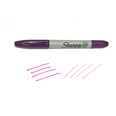 Sharpie Twin Tip Magenta Marker - Cap Color Purple- Magenta Ink (Details In Description)
