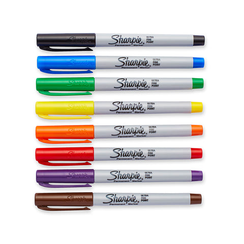 Sharpie Ultra Fine Markers Pack of 8 Assorted Colors  Sharpie Markers