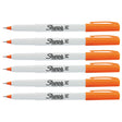 Sharpie Ultra Fine Orange Markers, Pack Of 6  Sharpie Markers