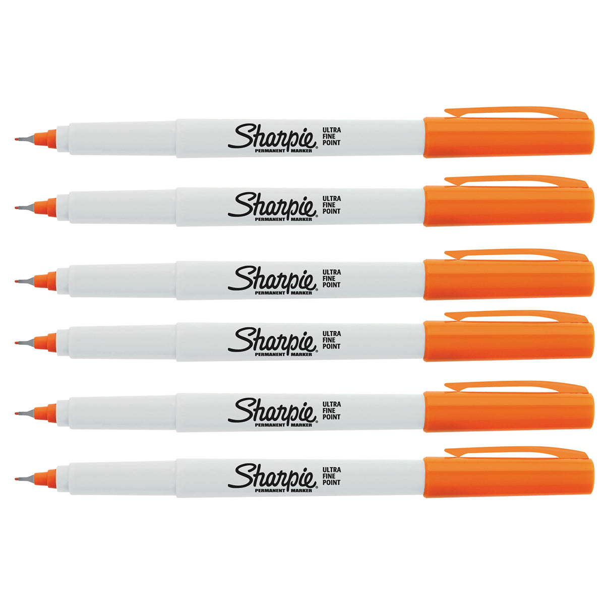 Sharpie Ultra Fine Orange Markers, Pack Of 6  Sharpie Markers