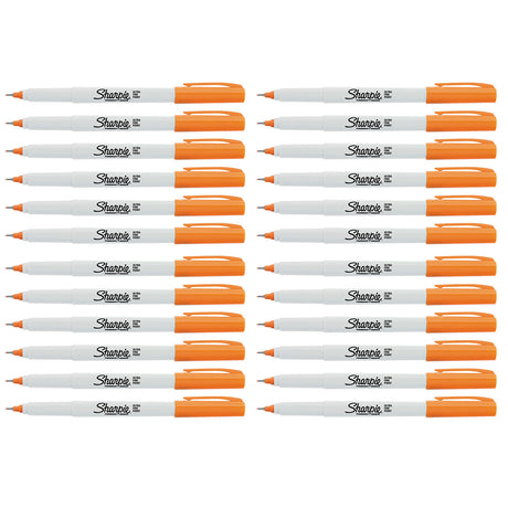 Sharpie Ultra Fine Orange Markers, Bulk Pack of 24  Sharpie Markers