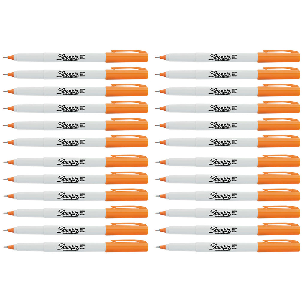 Sharpie Ultra Fine Orange Markers, Bulk Pack of 24