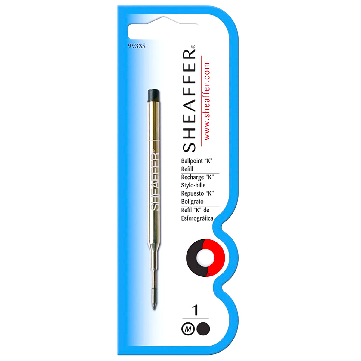 Sheaffer Ballpoint K Style Refill, Black Medium Ink - 99335  Sheaffer Ballpoint Refills