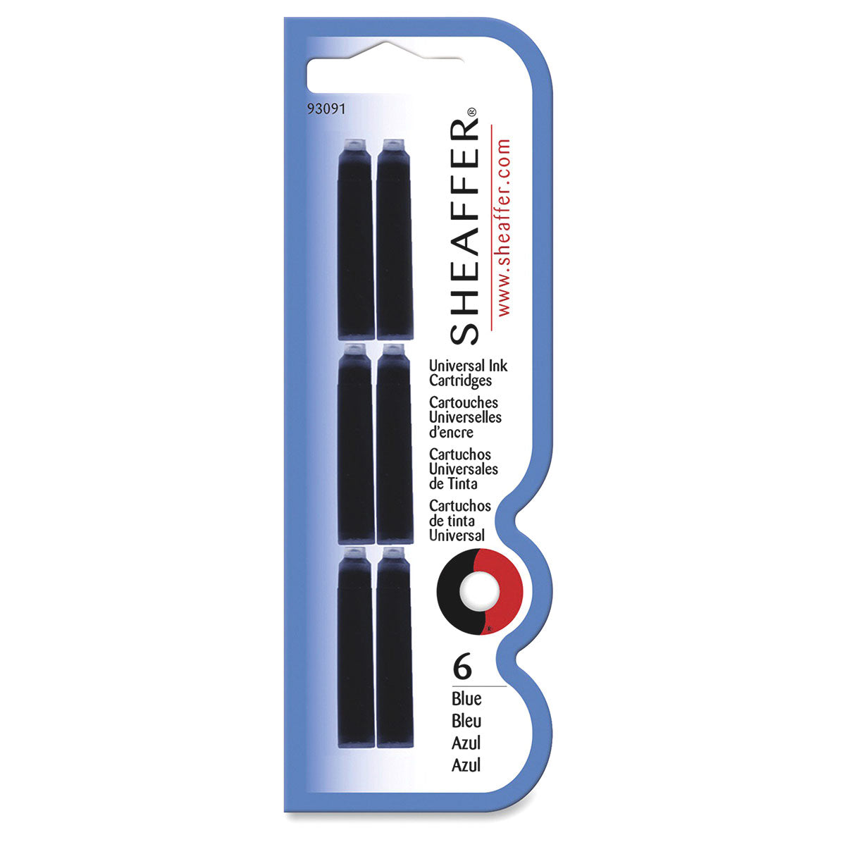 Sheaffer VFM Fountain Pen Refills Blue Ink, Pack of 6  Sheaffer Fountain Pen Ink Cartridges