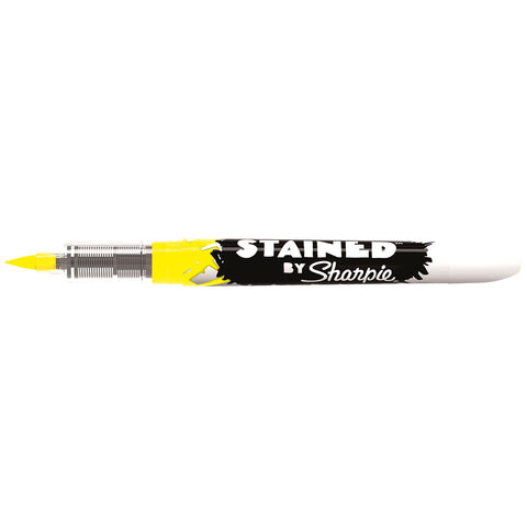 Sharpie Yellow Fabric Marker, Brush Tip, Stained By Sharpie