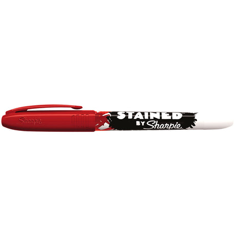 Sharpie Red Fabric Marker, Brush Tip, Stained By Sharpie  Sharpie Fabric Markers