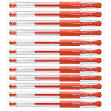 Uniball Signo DX 0.38mm Mandarin Orange Ultra Micro Gel Pen Dozen  Uni-Ball Gel Ink Pens
