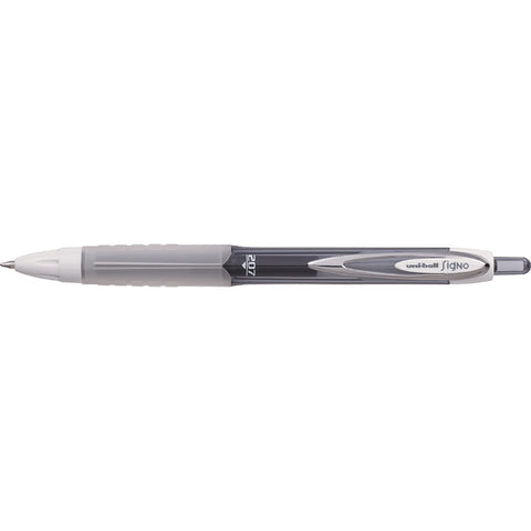 Uni Ball Signo 207 Fashion Black Ink Retractable Gel Pen 0.7mm Medium  Uni-Ball Gel Ink Pens