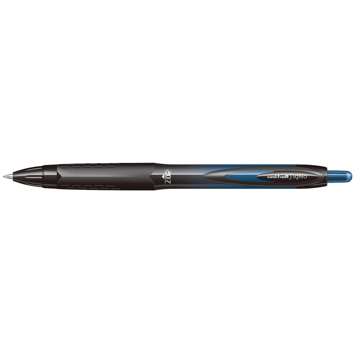 Uni Ball Signo 207 RT BLX Blue/Black Medium 0.7mm Retractable Gel Ink Pen, 1837931  Uni-Ball Gel Ink Pens