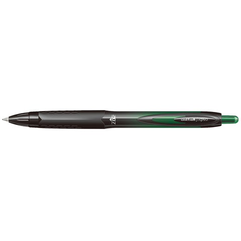 Uni Ball Signo 207 RT BLX Green/Black Medium 0.7mm Retractable Gel Ink Pen, 1837933  Uni-Ball Gel Ink Pens