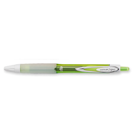 Uni Ball Signo 207 Green Medium 0.7mm Retractable Gel Ink Pen 1754847 White Grip  Uni-Ball Gel Ink Pens
