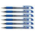 Uniball Gel Grip Blue Medium Gel Pen Medium Pack of 6 Pens  Uni-Ball Gel Ink Pens