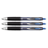 Uni Ball Signo 207 Blue Medium 0.7mm Blue Retractable Gel Ink Pen 3 Count