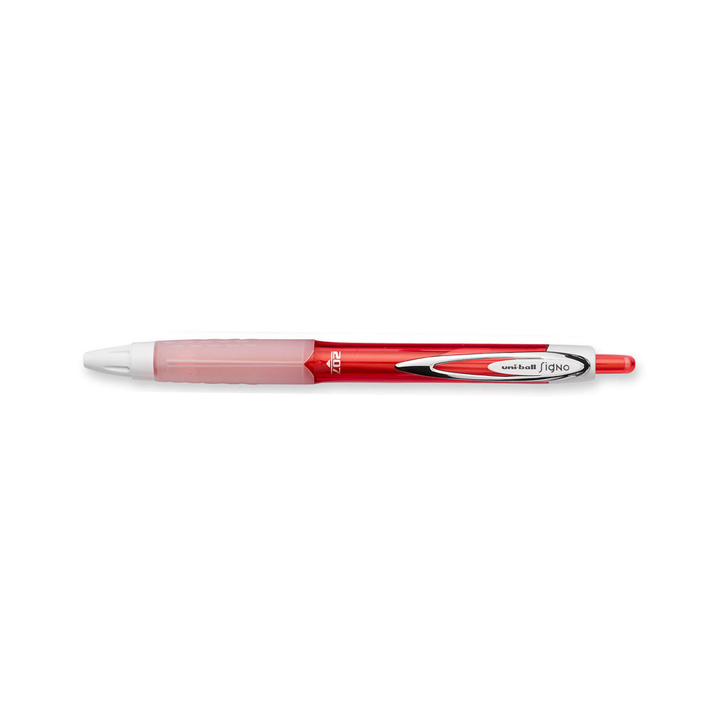 Uni Ball Signo 207 RT Red Medium 0.7 MM Retractable Gel Pen White Grip