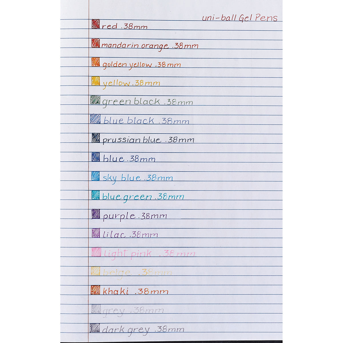 Uni Ball Signo DX .38 mm Khaki Ink, Ultra Micro Gel Pen  Uni-Ball Gel Ink Pens