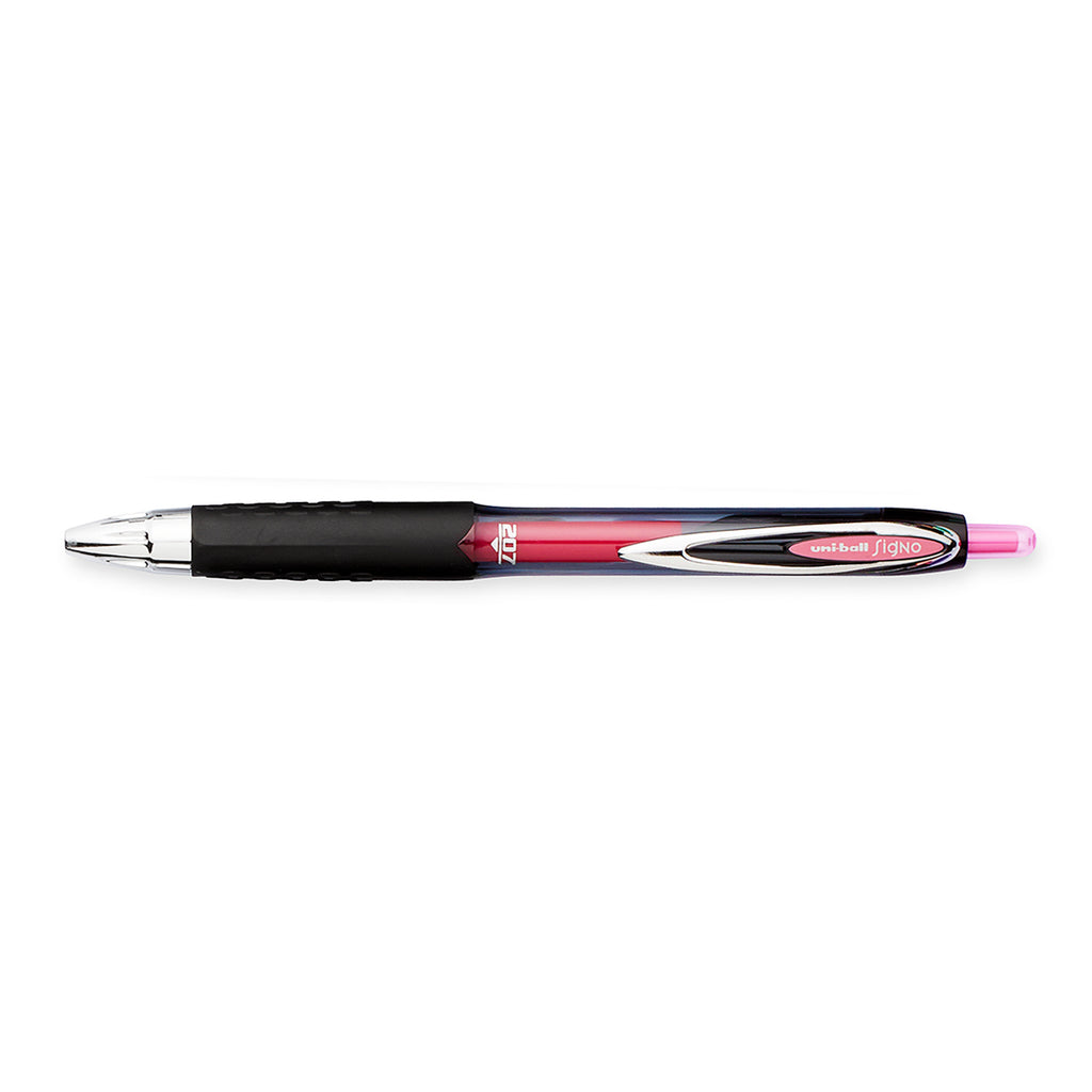 Uni Ball Signo 207 RT Pink Medium 0.7mm Retractable Gel Ink Pen  Uni-Ball Gel Ink Pens