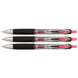 Uni-Ball Signo 207 Red Ink Gel Pen, Medium Point  0.7MM , Retractable - Pack of 3  Uni-Ball Office Supplies