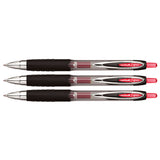 Uni-Ball Signo 207 Red Ink Gel Pen, Medium Point  0.7MM , Retractable - Pack of 3  Uni-Ball Office Supplies
