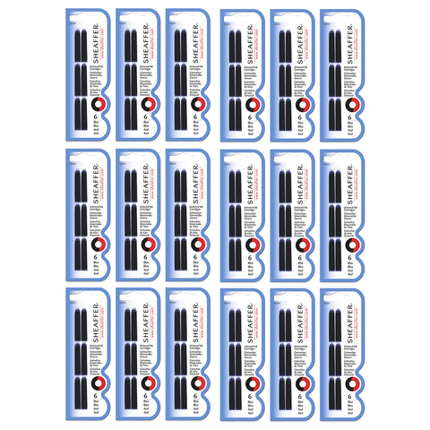 Short International Blue Fountain Pen Cartridges by Sheaffer, Wholesale Bulk Pack of 108