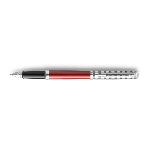 Pre Owned Waterman Hemisphere 25th Anniversary SE French Riviera Deluxe Red Le Club Fountain Pen Fine