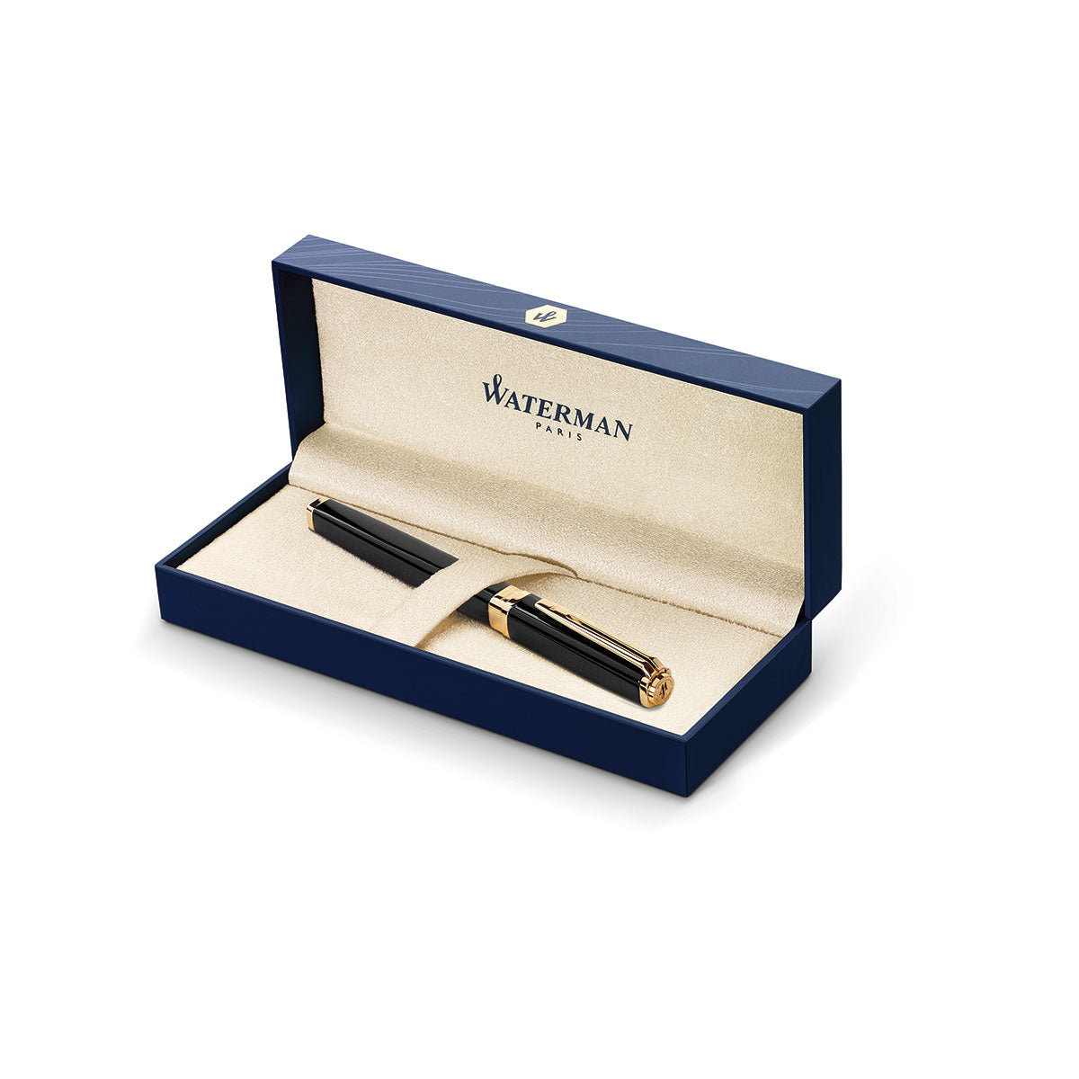 Waterman Exception Slim Black Gold Trim Fountain Pen S0636930