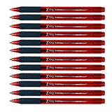 Zebra Z Grip Basics Red Ballpoint Pen, Latex Free, Ultra Glide Advanced Ink Dozen  Zebra Ballpoint Pen