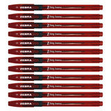 Zebra Z Grip Basics Red Ballpoint Pen, Latex Free, Ultra Glide Advanced Ink Dozen  Zebra Ballpoint Pen